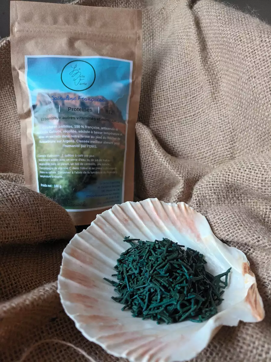 Spiruline en paillettes